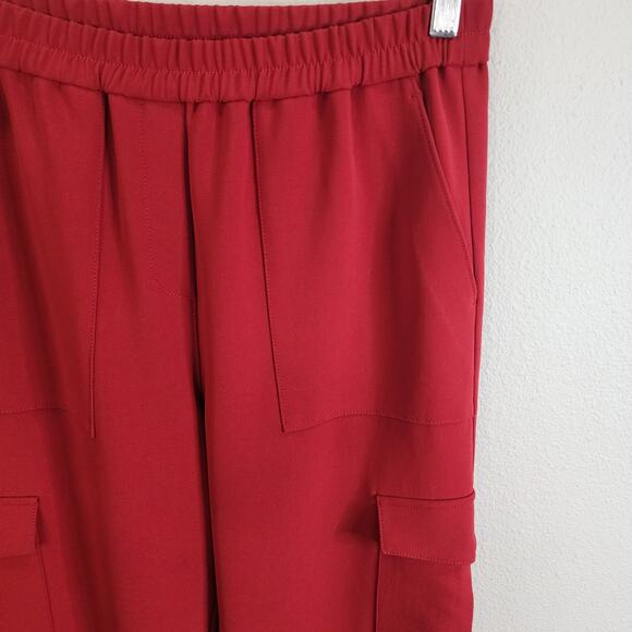 Theory Northsound Solid Cargo Joggers Pants Admiral Crepe Rust Size 4 - Picture 5 of 7